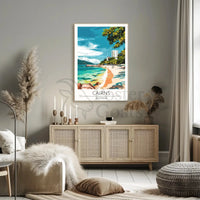 Tropical Beach Scene in Cairns, Australia Travel Poster PosterGoat
