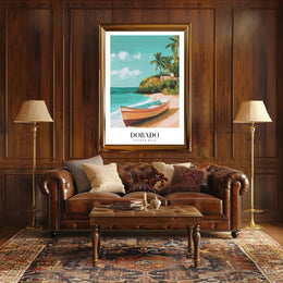 Tropical Beach Scene: Dorado, Puerto Rico Travel Poster PosterGoat