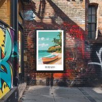 Tropical Beach Scene: Dorado, Puerto Rico Travel Poster PosterGoat
