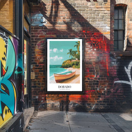 Tropical Beach Scene: Dorado, Puerto Rico Travel Poster PosterGoat