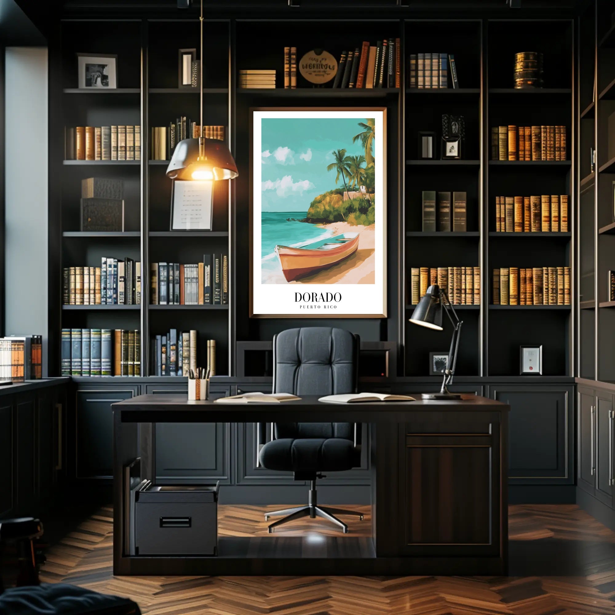 Tropical Beach Scene: Dorado, Puerto Rico Travel Poster PosterGoat