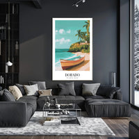 Tropical Beach Scene: Dorado, Puerto Rico Travel Poster PosterGoat