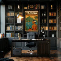 Tropical Escape in Tafuna Travel Poster PosterGoat