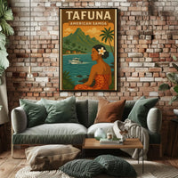 Tropical Escape in Tafuna Travel Poster PosterGoat