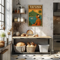 Tropical Escape in Tafuna Travel Poster PosterGoat