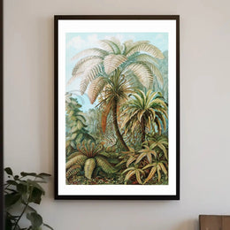 Tropical Jungle Ferns in Botanical Art National Park Poster PosterGoat