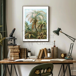 Tropical Jungle Ferns in Botanical Art National Park Poster PosterGoat