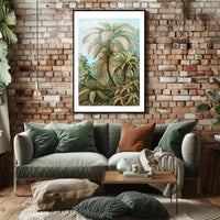 Tropical Jungle Ferns in Botanical Art National Park Poster PosterGoat