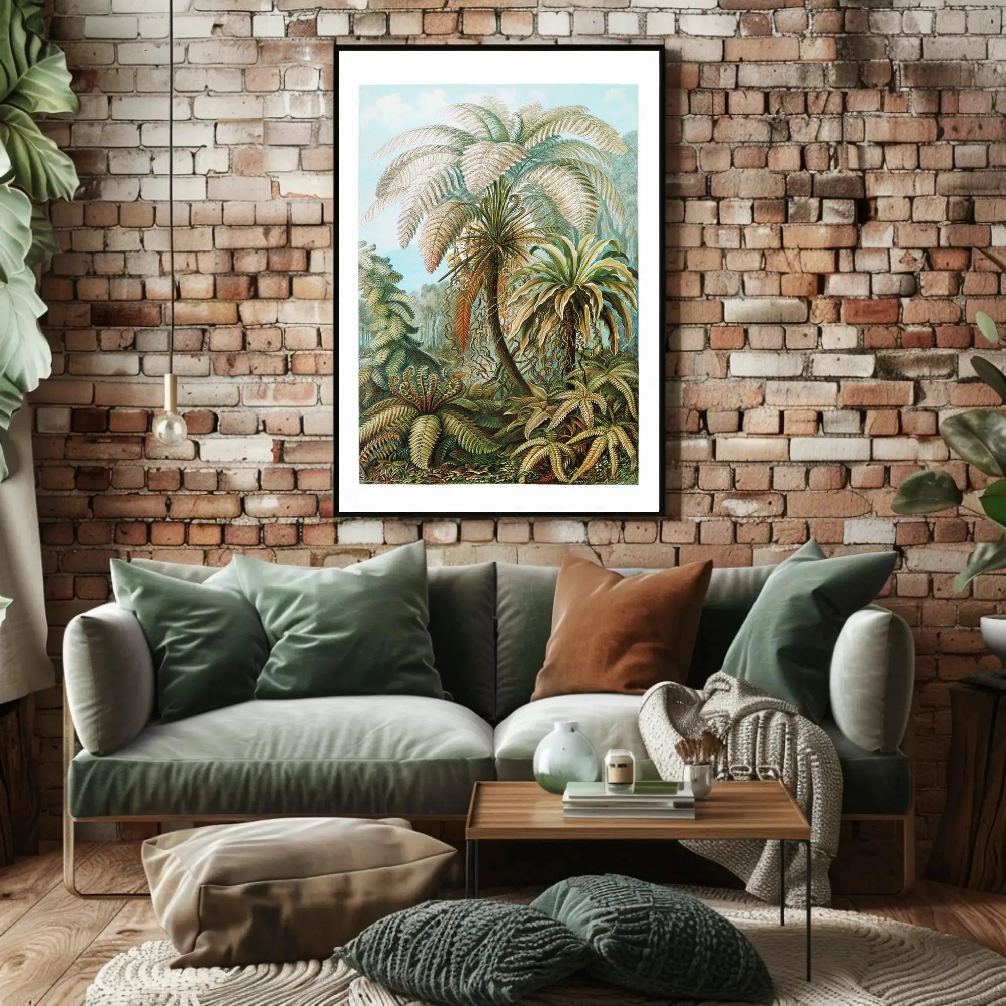 Tropical Jungle Ferns in Botanical Art National Park Poster PosterGoat