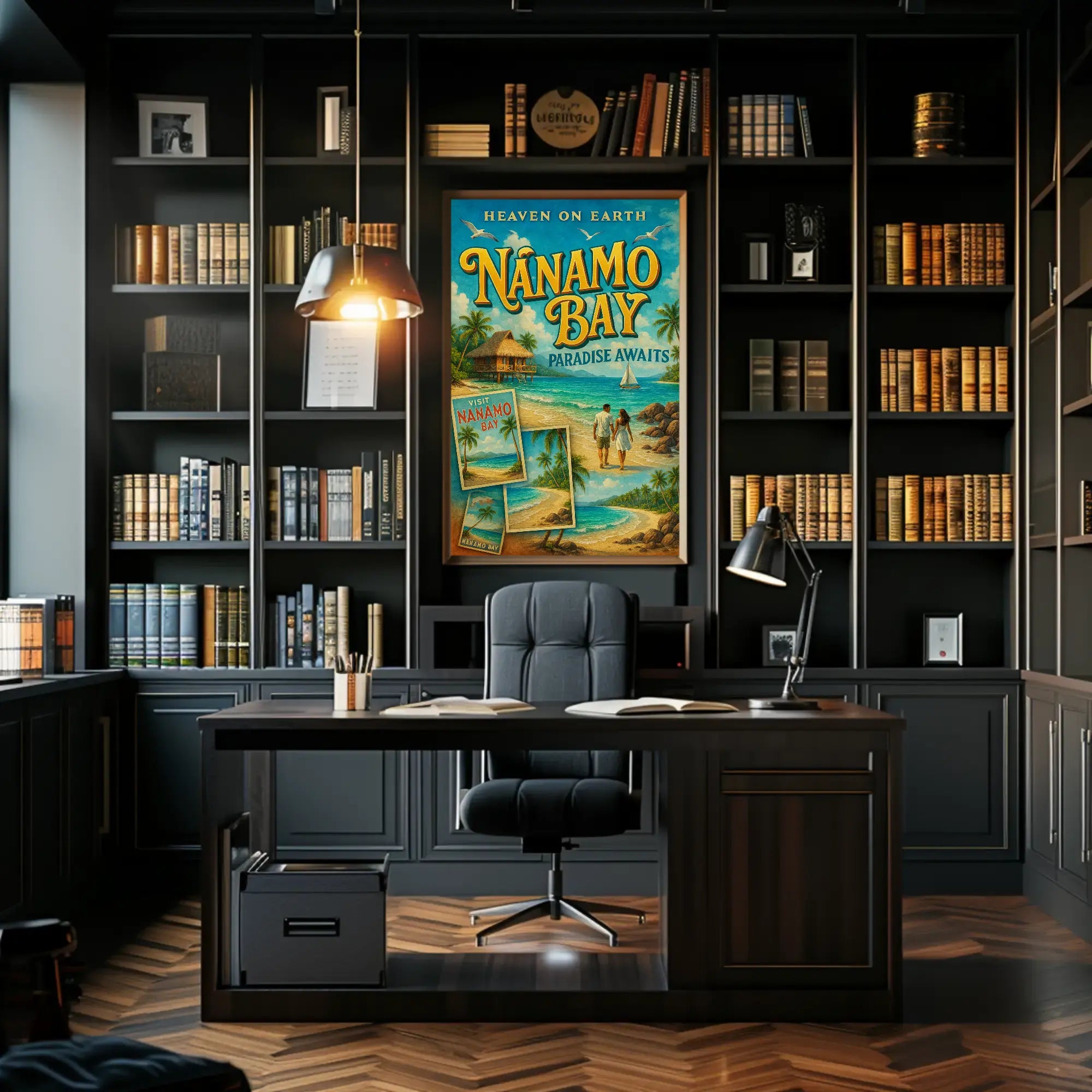 Tropical Paradise Awaits Vintage Travel Poster PosterGoat