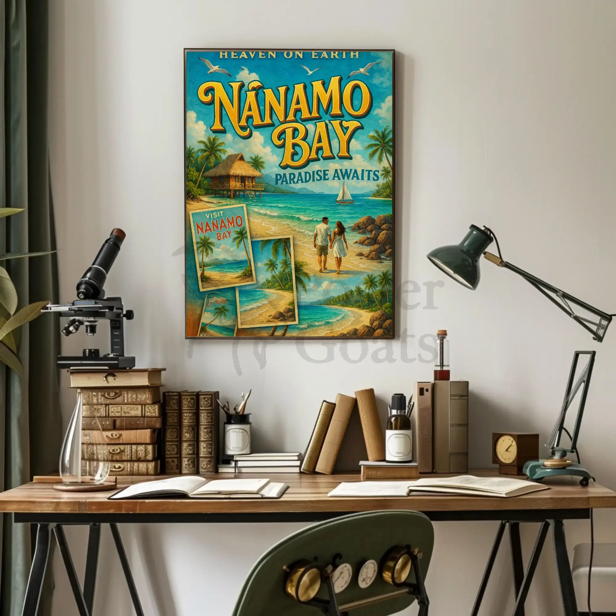 Tropical Paradise Awaits Vintage Travel Poster PosterGoat