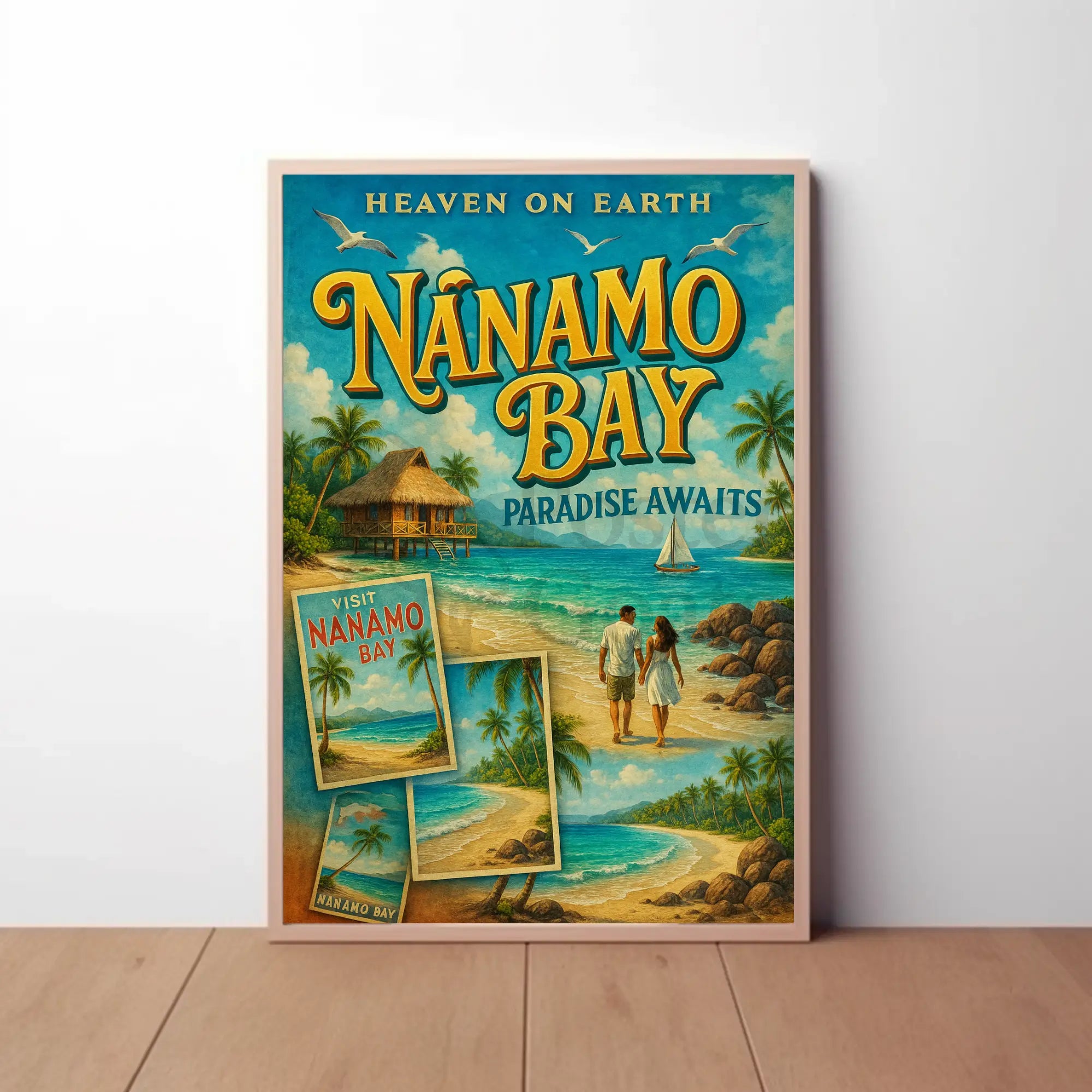 Tropical Paradise Awaits Vintage Travel Poster PosterGoat