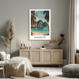 Tropical Paradise Koh Phi Phi Travel Poster PosterGoat
