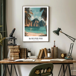 Tropical Paradise Koh Phi Phi Travel Poster PosterGoat