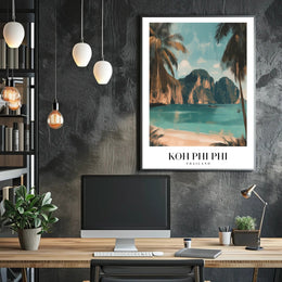 Tropical Paradise Koh Phi Phi Travel Poster PosterGoat