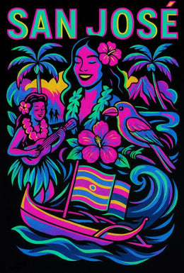 Tropical Paradise Pop Art Travel Poster PosterGoat