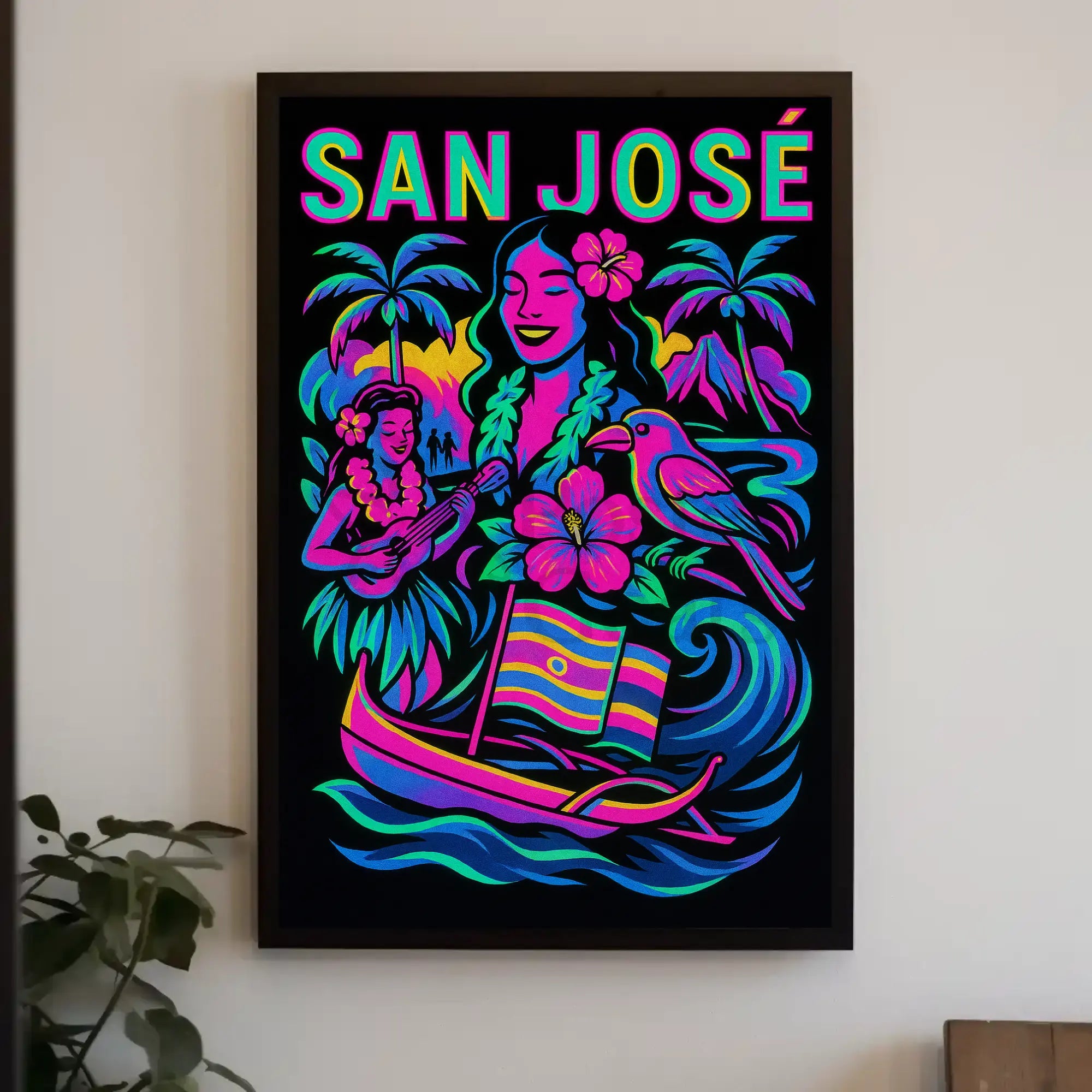 Tropical Paradise Pop Art Travel Poster PosterGoat