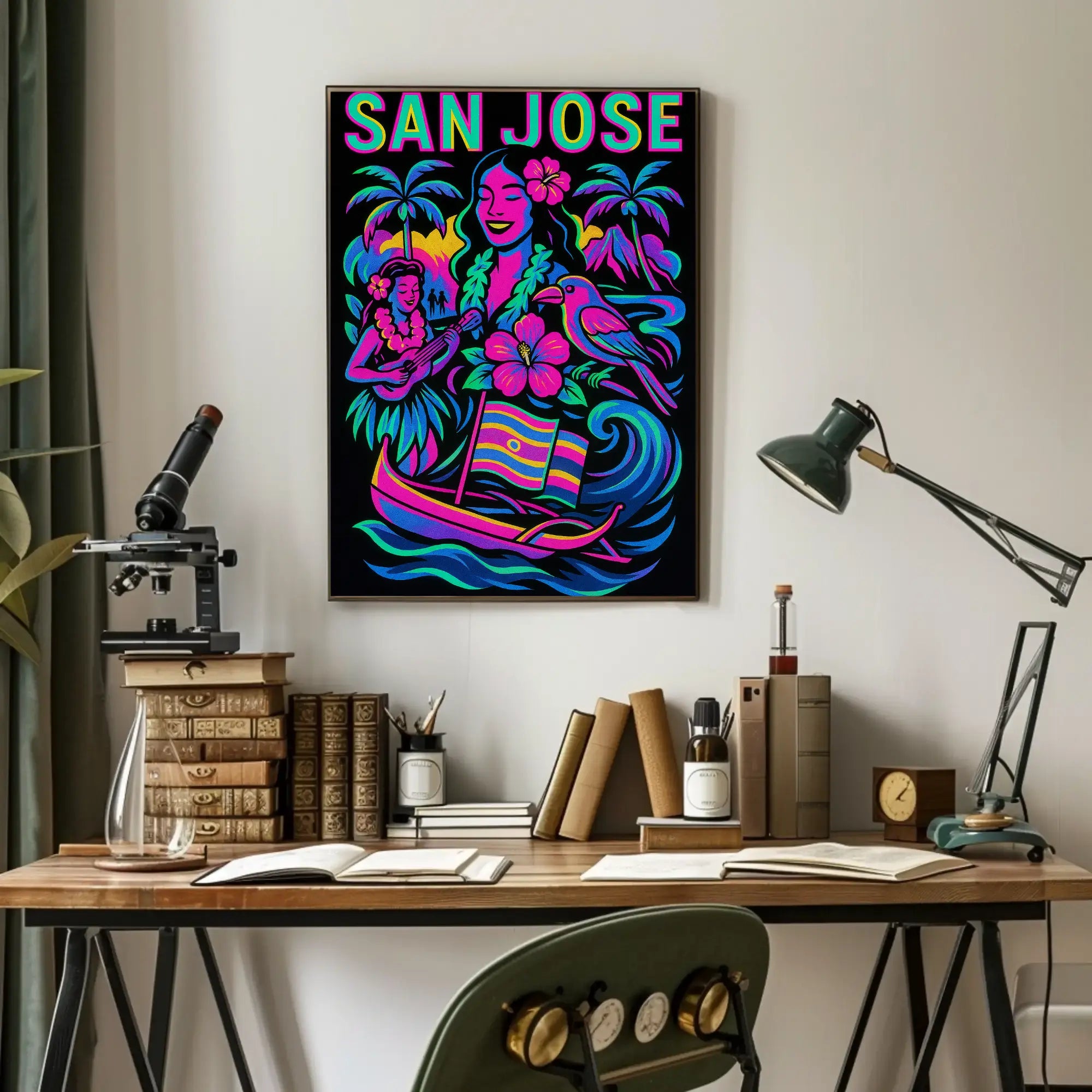 Tropical Paradise Pop Art Travel Poster PosterGoat