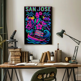 Tropical Paradise Pop Art Travel Poster PosterGoat