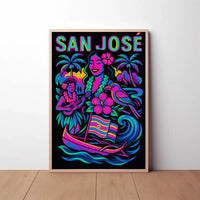 Tropical Paradise Pop Art Travel Poster PosterGoat