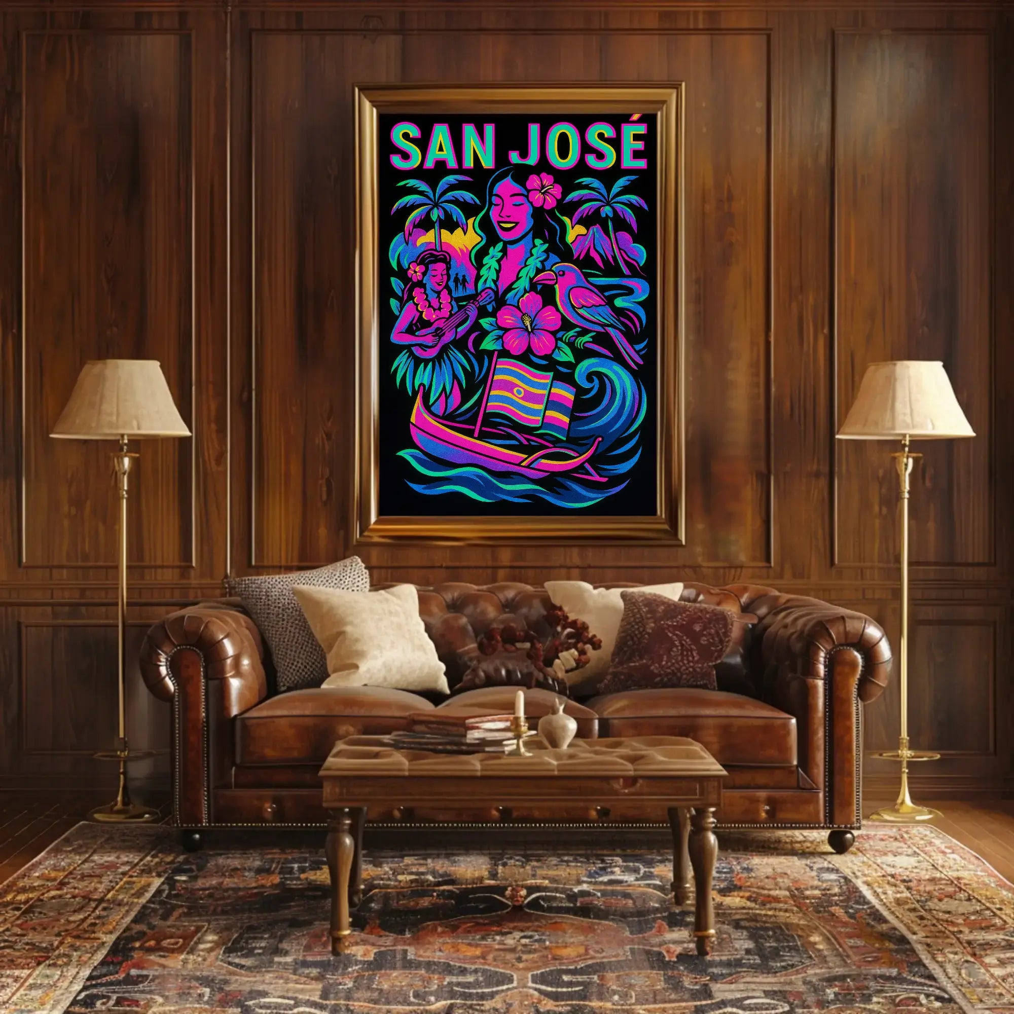 Tropical Paradise Pop Art Travel Poster PosterGoat