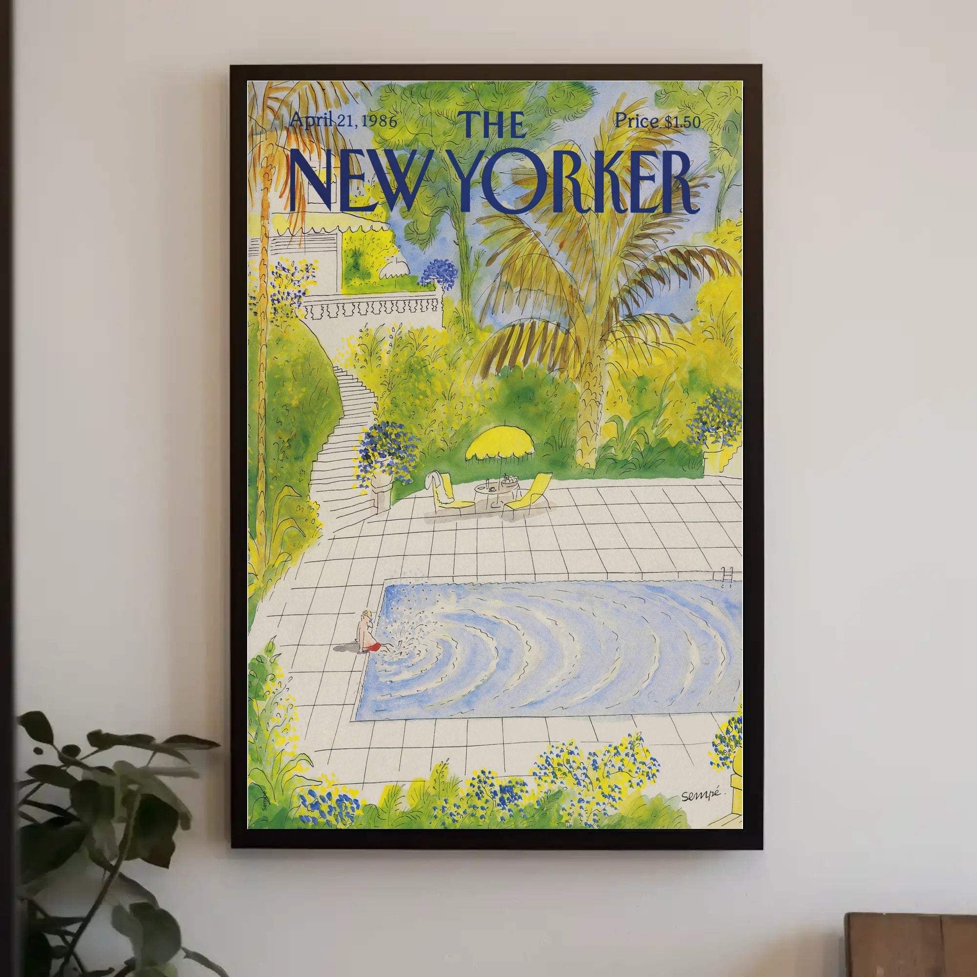Tropical Poolside Escape Scene Relaxation Travel Poster PosterGoat