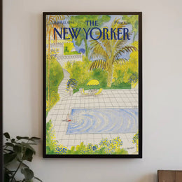 Tropical Poolside Escape Scene Relaxation Travel Poster PosterGoat