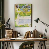 Tropical Poolside Escape Scene Relaxation Travel Poster PosterGoat