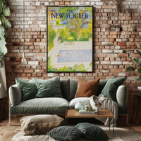 Tropical Poolside Escape Scene Relaxation Travel Poster PosterGoat