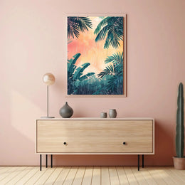 Tropical Rainforest Serenity Illustration Poster - Abstract, Artistic, or Pop Culture Poster PosterGoat