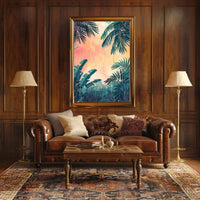 Tropical Rainforest Serenity Illustration Poster - Abstract, Artistic, or Pop Culture Poster PosterGoat