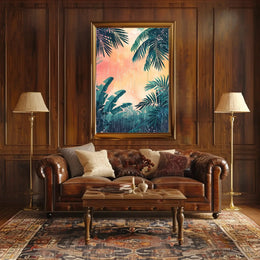 Tropical Rainforest Serenity Illustration Poster - Abstract, Artistic, or Pop Culture Poster PosterGoat
