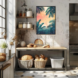 Tropical Rainforest Serenity Illustration Poster - Abstract, Artistic, or Pop Culture Poster PosterGoat