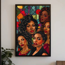 Tropical Reflection Stylized Portrait Artistic Poster PosterGoat