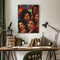 Tropical Reflection Stylized Portrait Artistic Poster PosterGoat