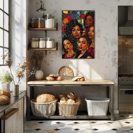 Tropical Reflection Stylized Portrait Artistic Poster PosterGoat