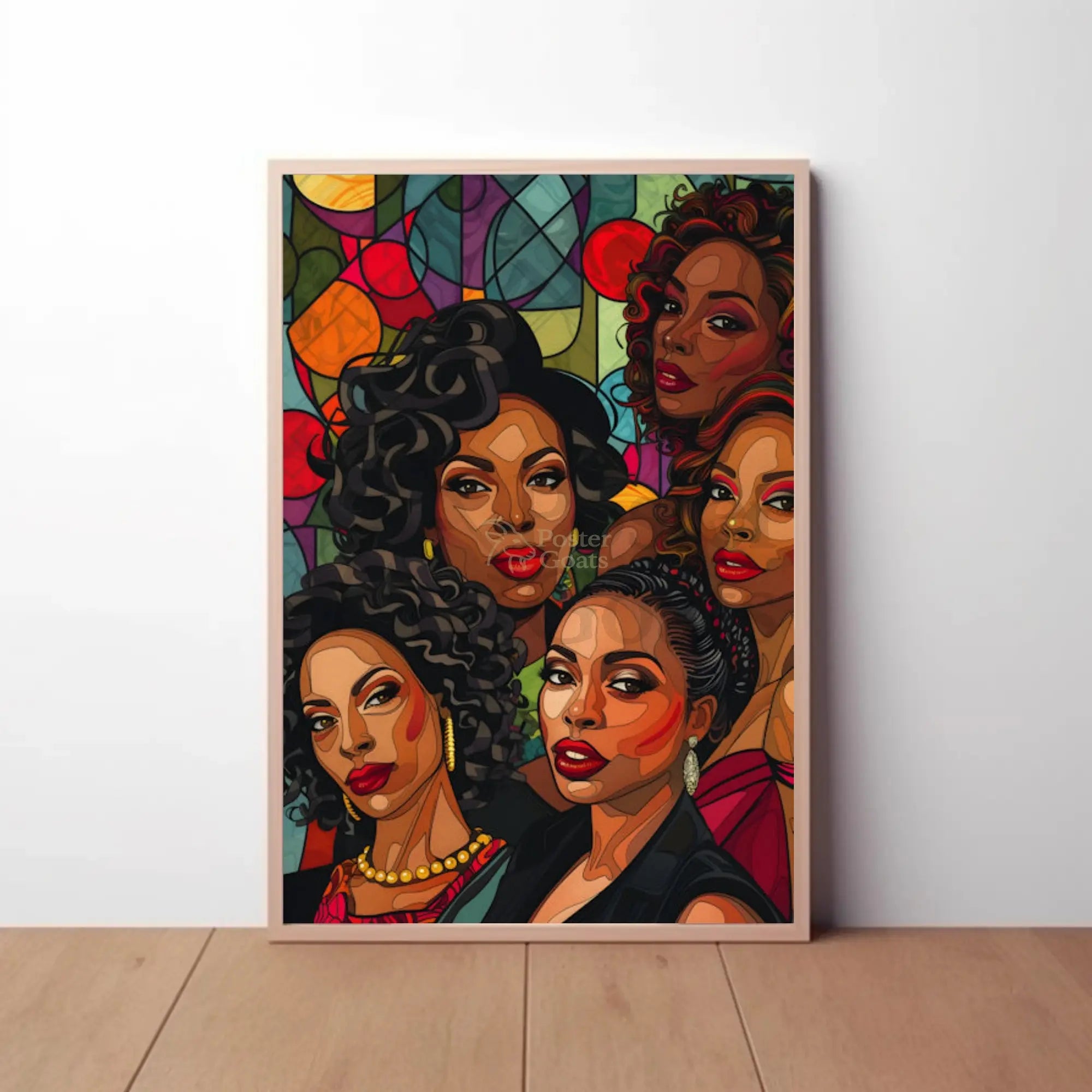 Tropical Reflection Stylized Portrait Artistic Poster PosterGoat