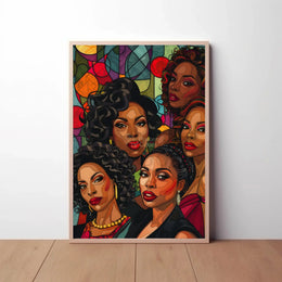 Tropical Reflection Stylized Portrait Artistic Poster PosterGoat