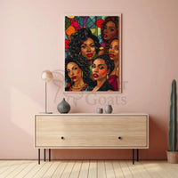 Tropical Reflection Stylized Portrait Artistic Poster PosterGoat