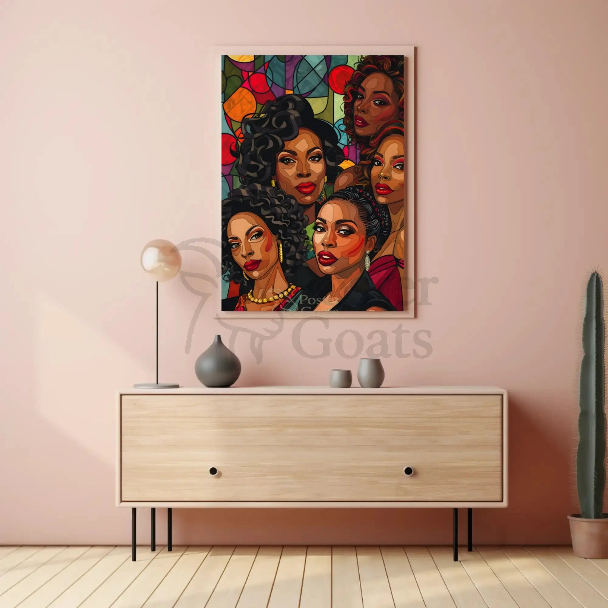 Tropical Reflection Stylized Portrait Artistic Poster PosterGoat