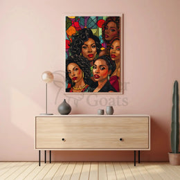 Tropical Reflection Stylized Portrait Artistic Poster PosterGoat