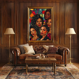 Tropical Reflection Stylized Portrait Artistic Poster PosterGoat