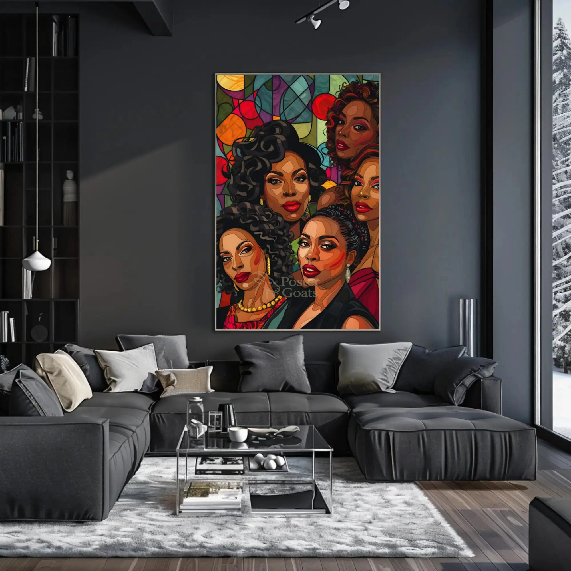 Tropical Reflection Stylized Portrait Artistic Poster PosterGoat