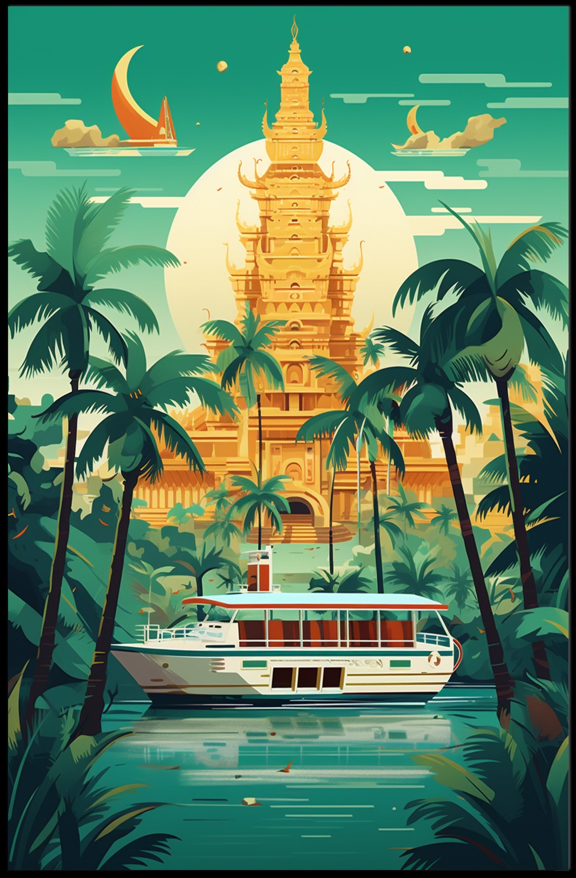 Tropical Serenity Travel Poster PosterGoat