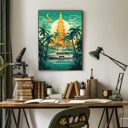 Tropical Serenity Travel Poster PosterGoat