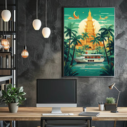 Tropical Serenity Travel Poster PosterGoat