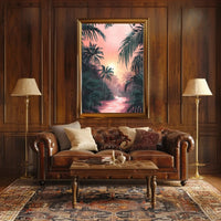 Tropical Sunrise Serenity in Nature Artistic Poster PosterGoat
