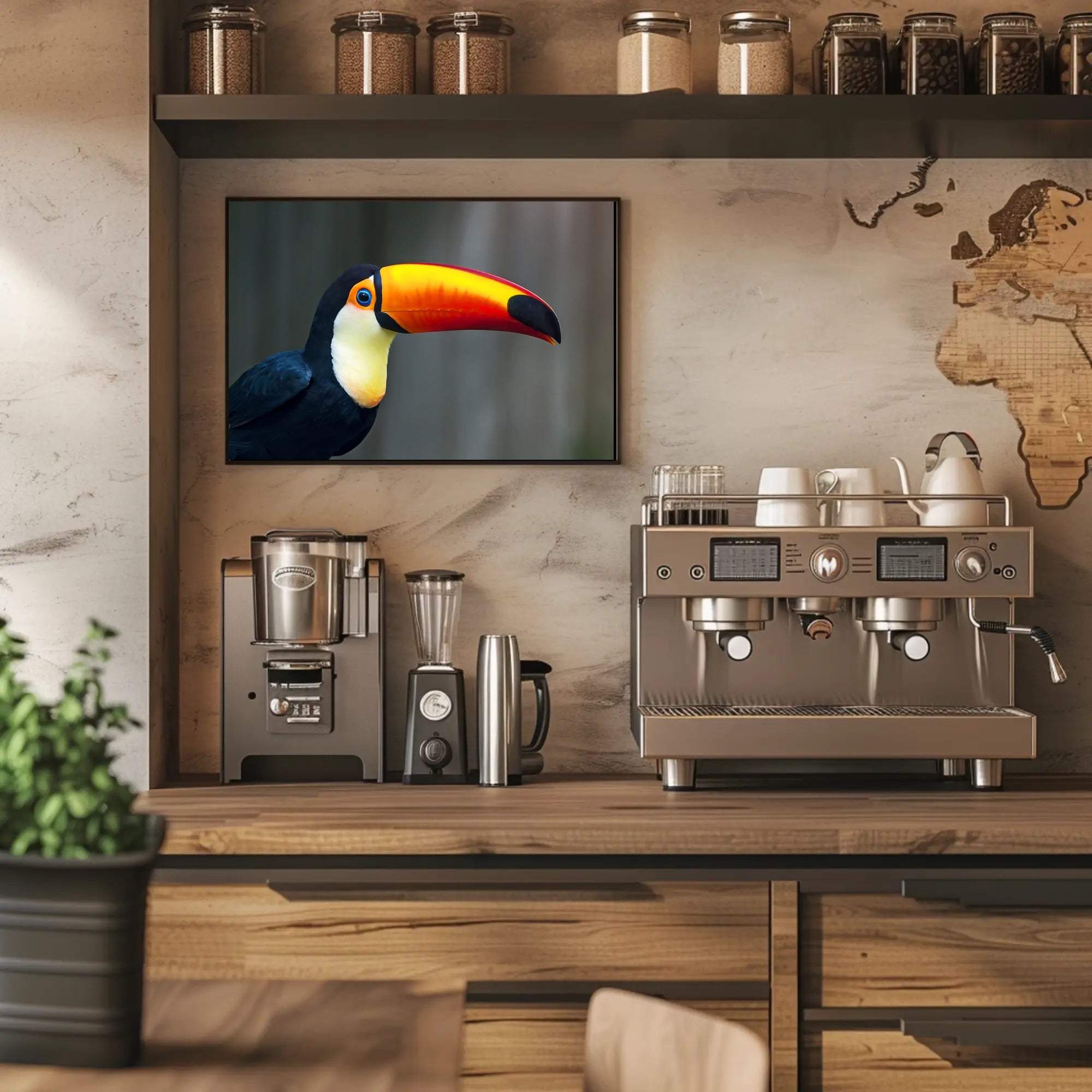 Tropical Toucan in Lush Jungle Setting: Animal Poster PosterGoat