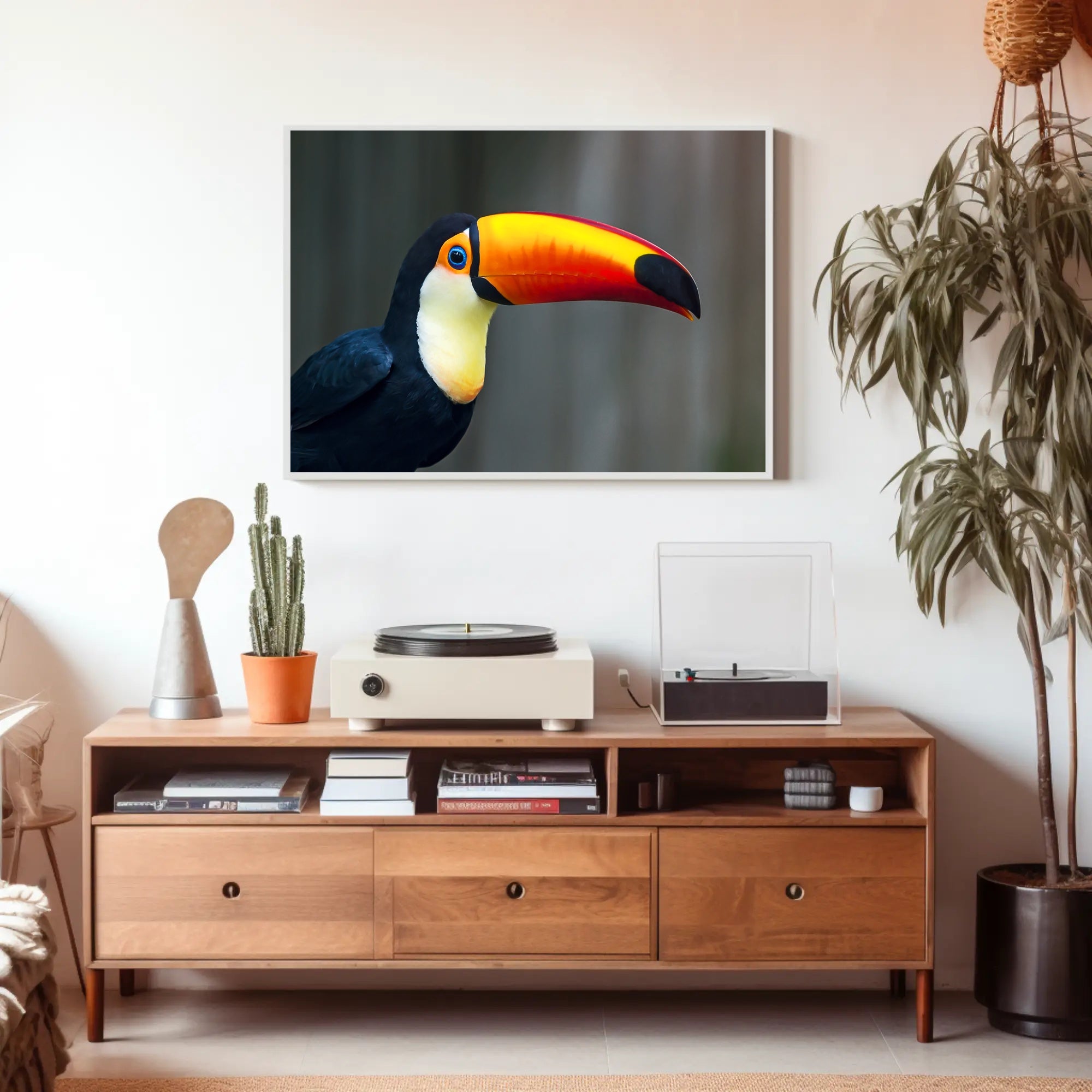 Tropical Toucan in Lush Jungle Setting: Animal Poster PosterGoat