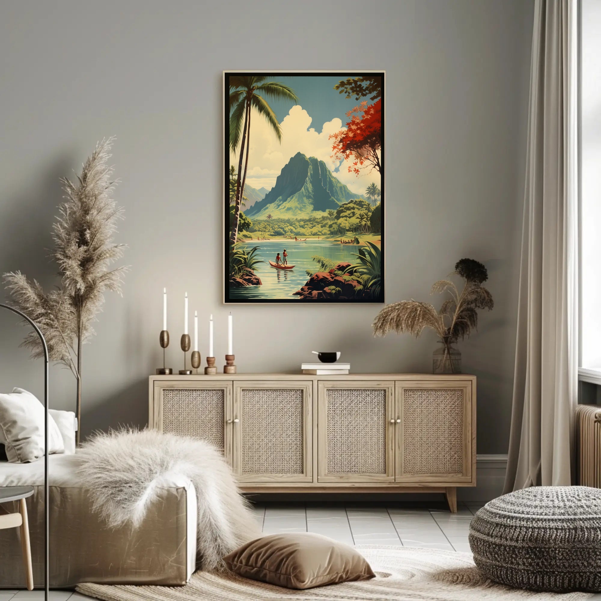 Tropical Tranquility Vintage Travel Adventure Poster PosterGoat